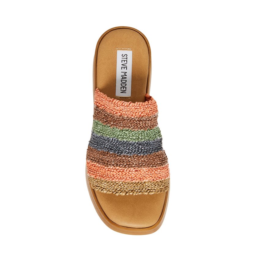 Sandalias de Plataforma Steve Madden Slinky30 Natural Mujer Multicolor | ES HZ091E